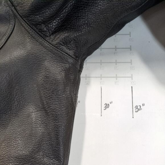 Wilson's Leather Jacket Mens 2XL XXL Black Full Zip Moto Biker Fall Heavyweight - Picture 7 of 8